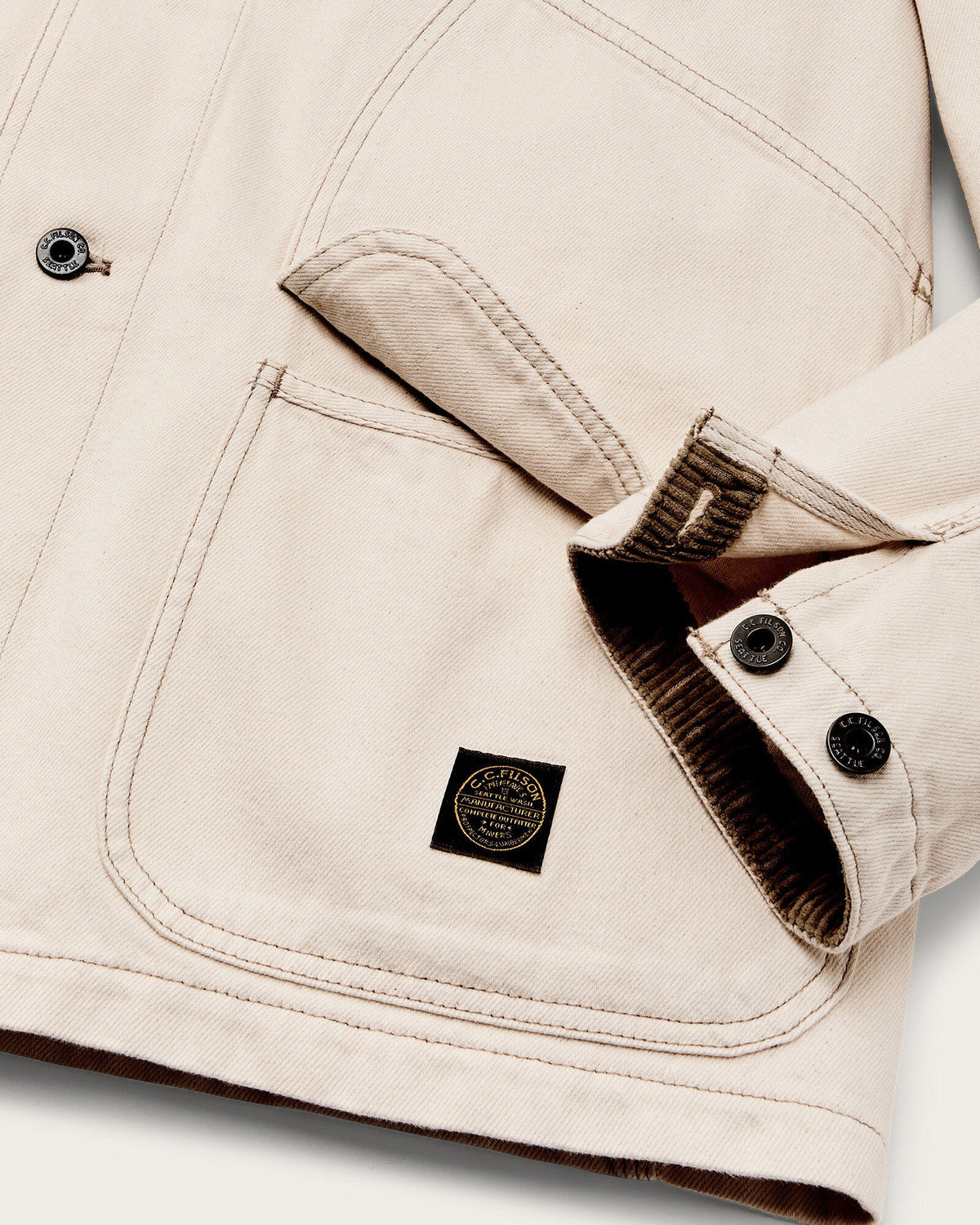 Filson 11oz Denim Outfitter Jacket - Natural Seed