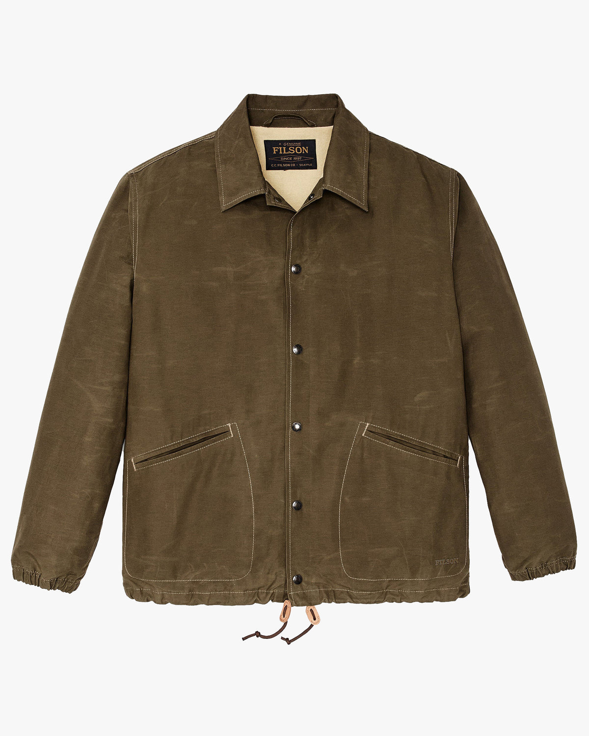 Filson Dry Wax Windbreaker - Military Olive