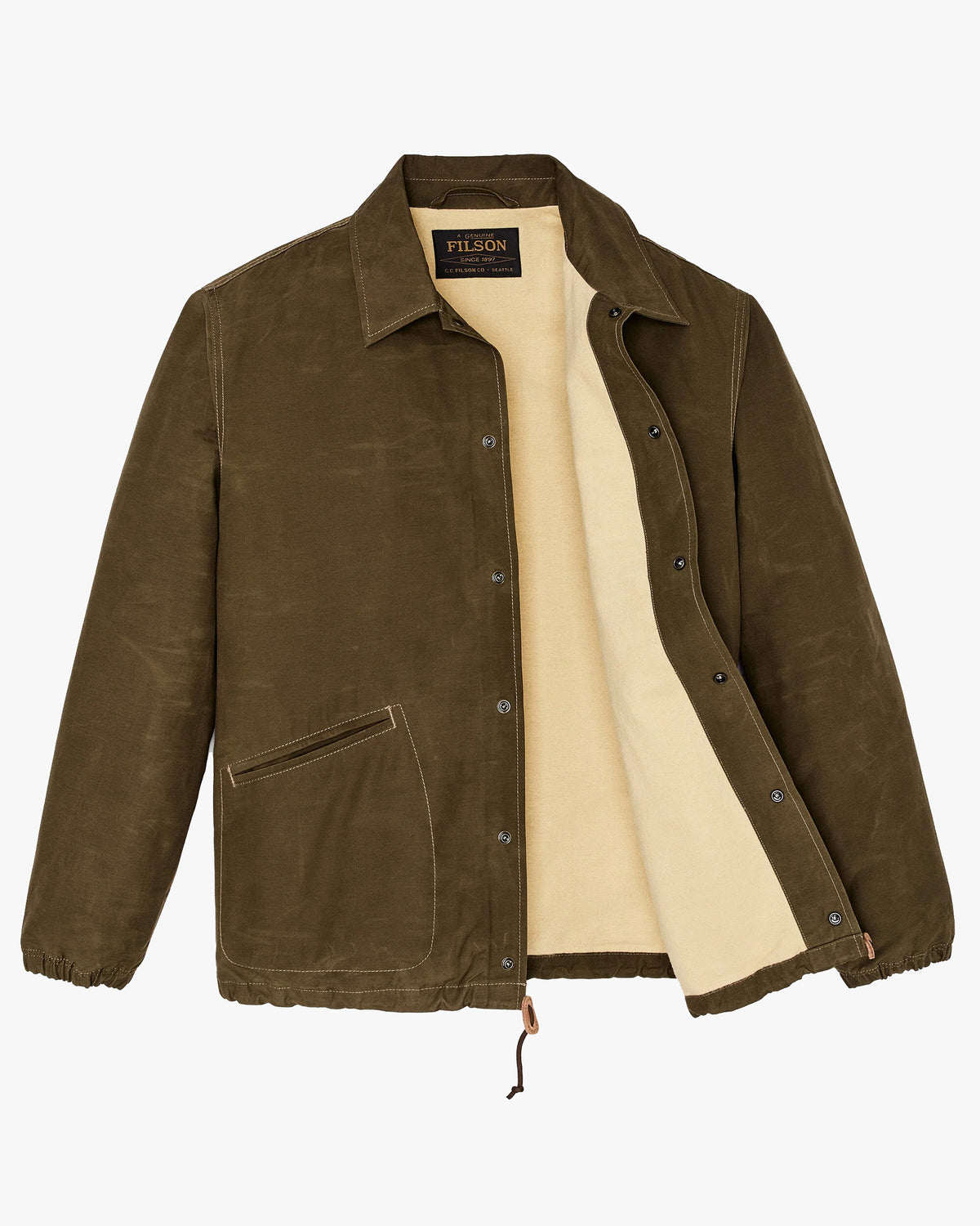 Filson Dry Wax Windbreaker - Military Olive