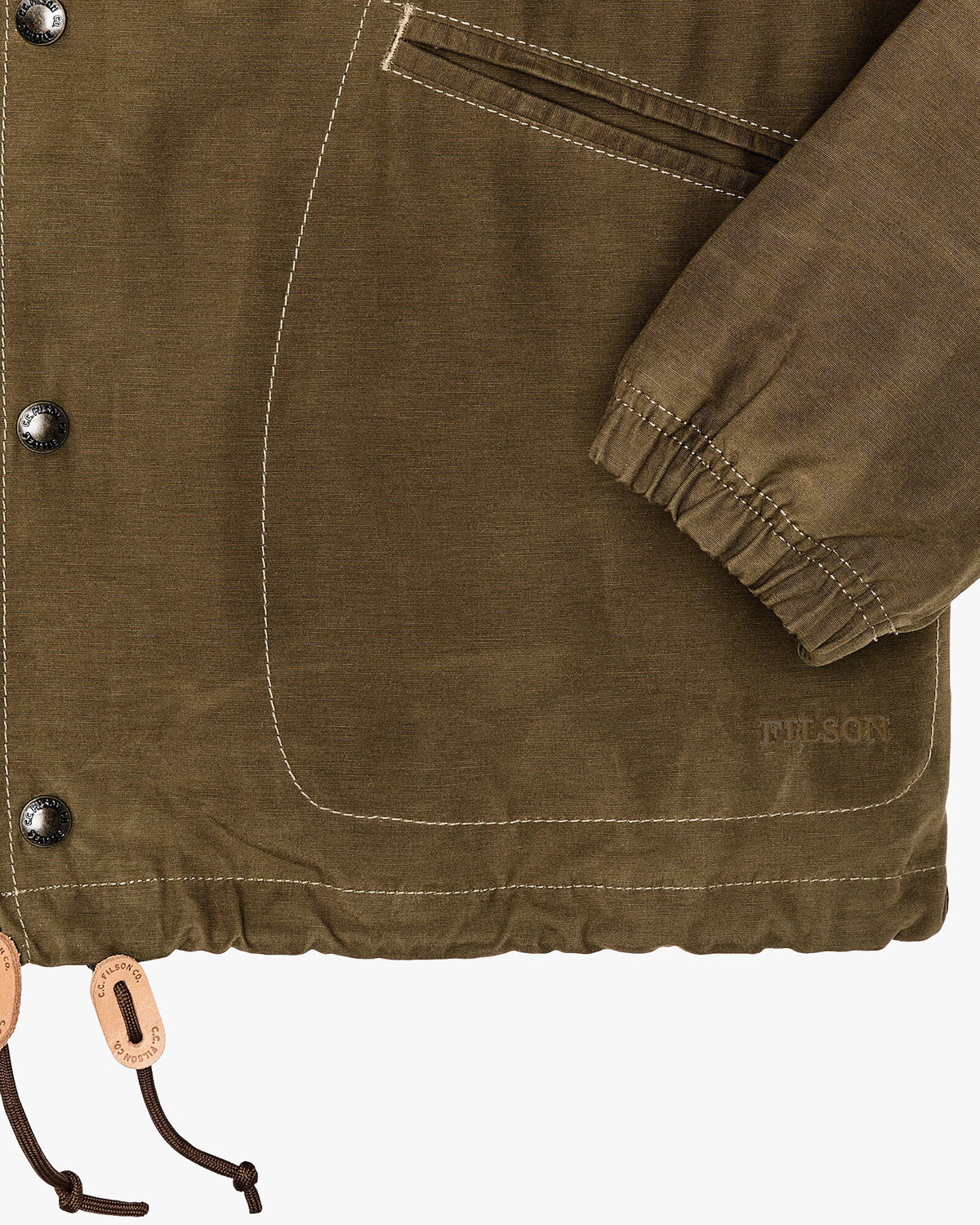 Filson Dry Wax Windbreaker - Military Olive