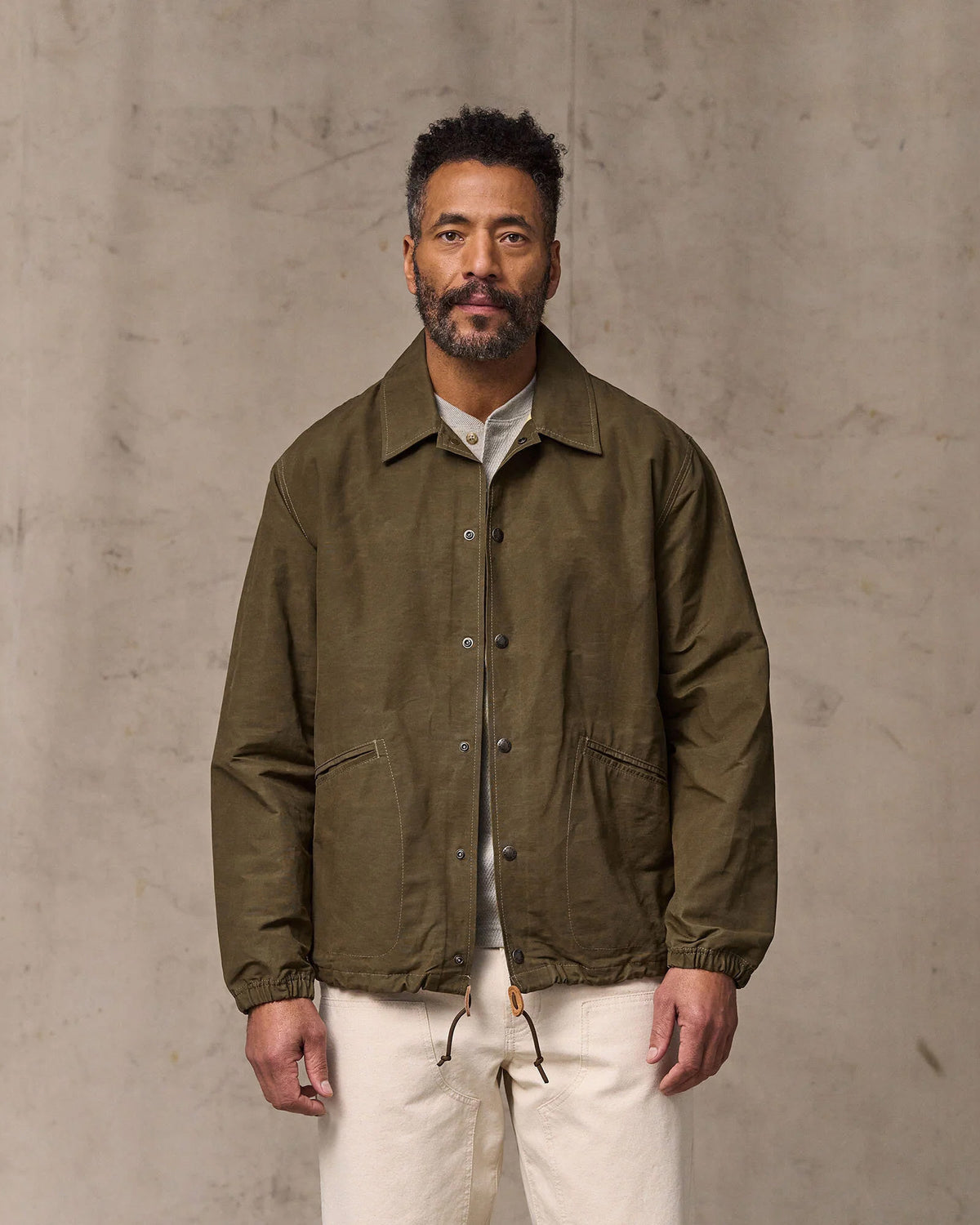Filson Dry Wax Windbreaker - Military Olive