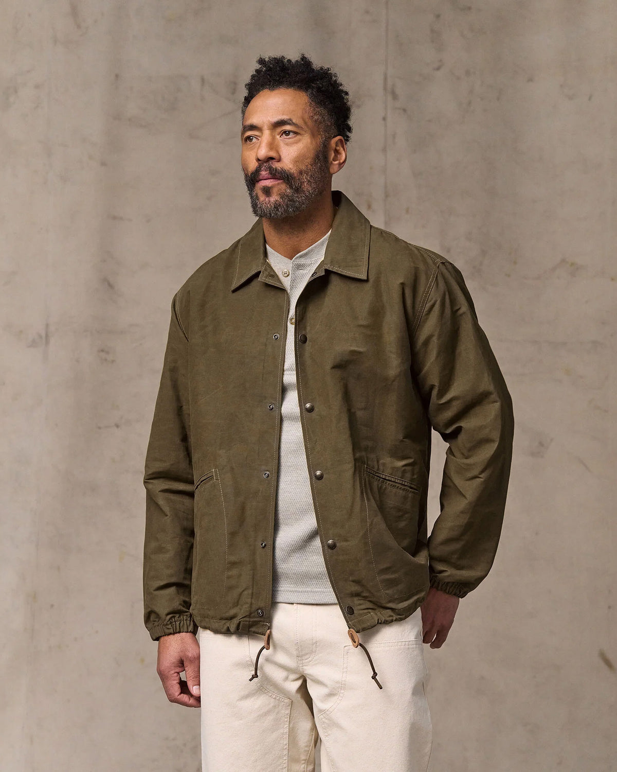Filson Dry Wax Windbreaker - Military Olive
