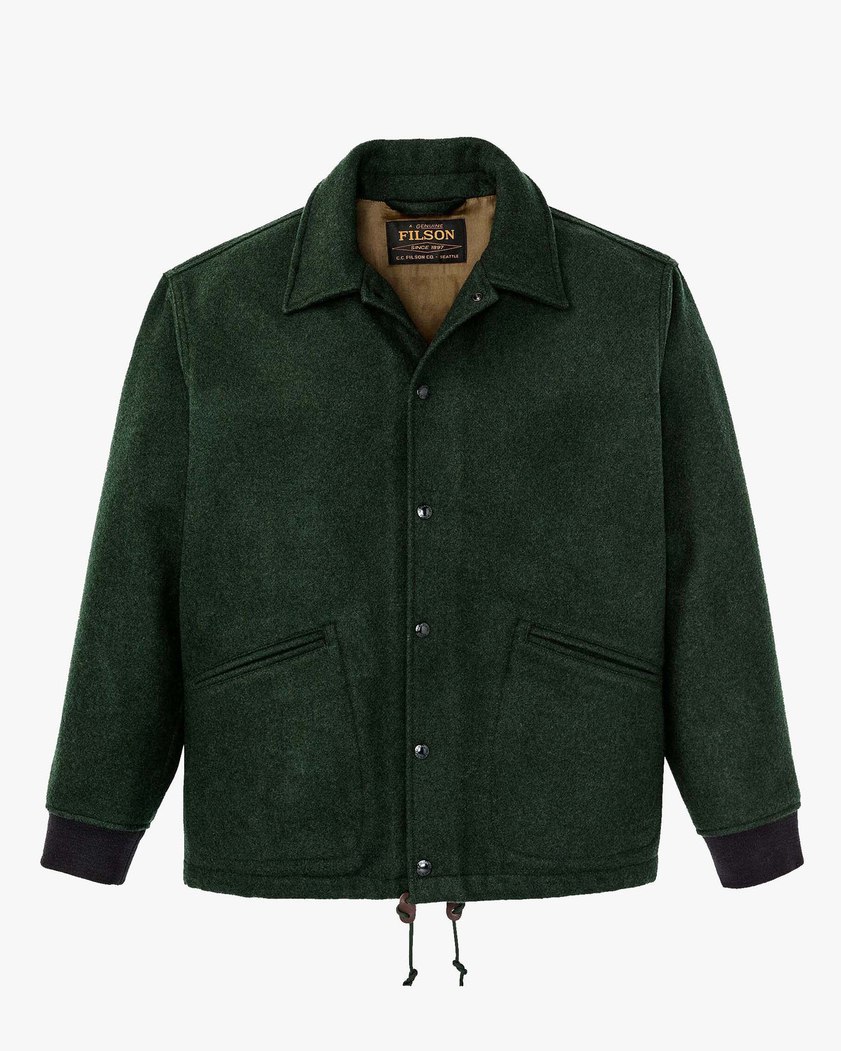 Filson Mackinaw Wool Coach's Jacket - Vintage Pine | Filson Jackets & Coats | Jeanstore