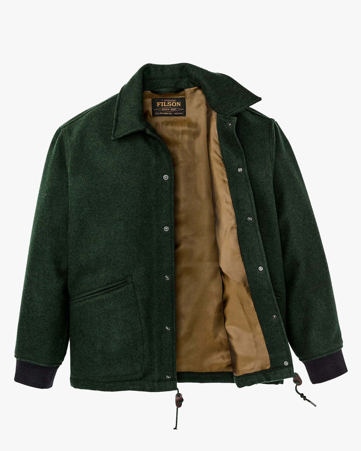 Filson Mackinaw Wool Coach's Jacket - Vintage Pine | Filson Jackets & Coats | Jeanstore