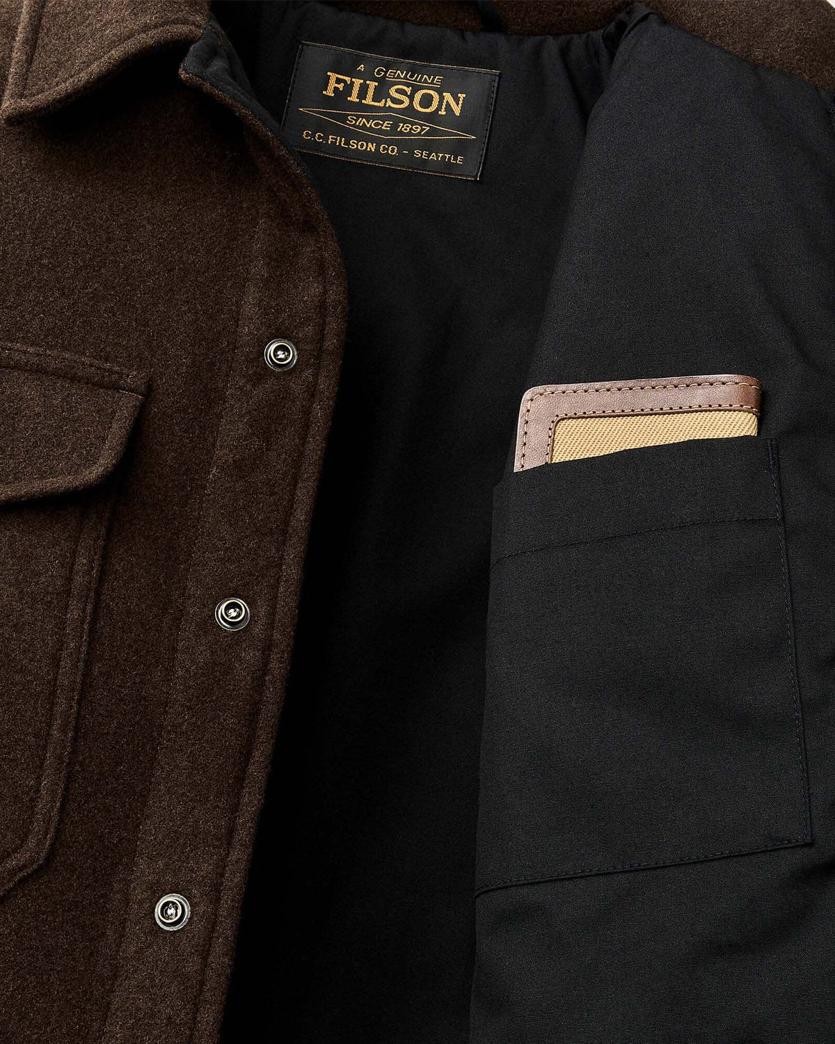 Filson Spokane Insulated Jac-Shirt - Beaver Brown | Filson Shirts | Jeanstore