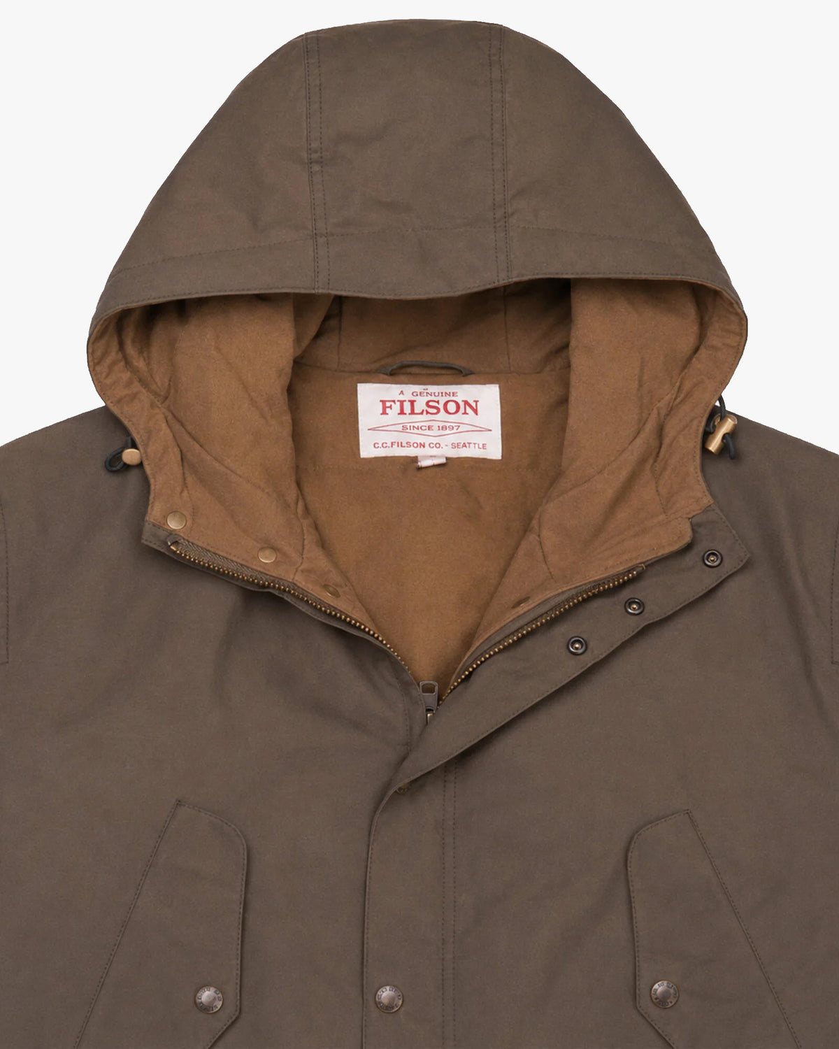 Filson Waxed Mountain Parka - Otter Green