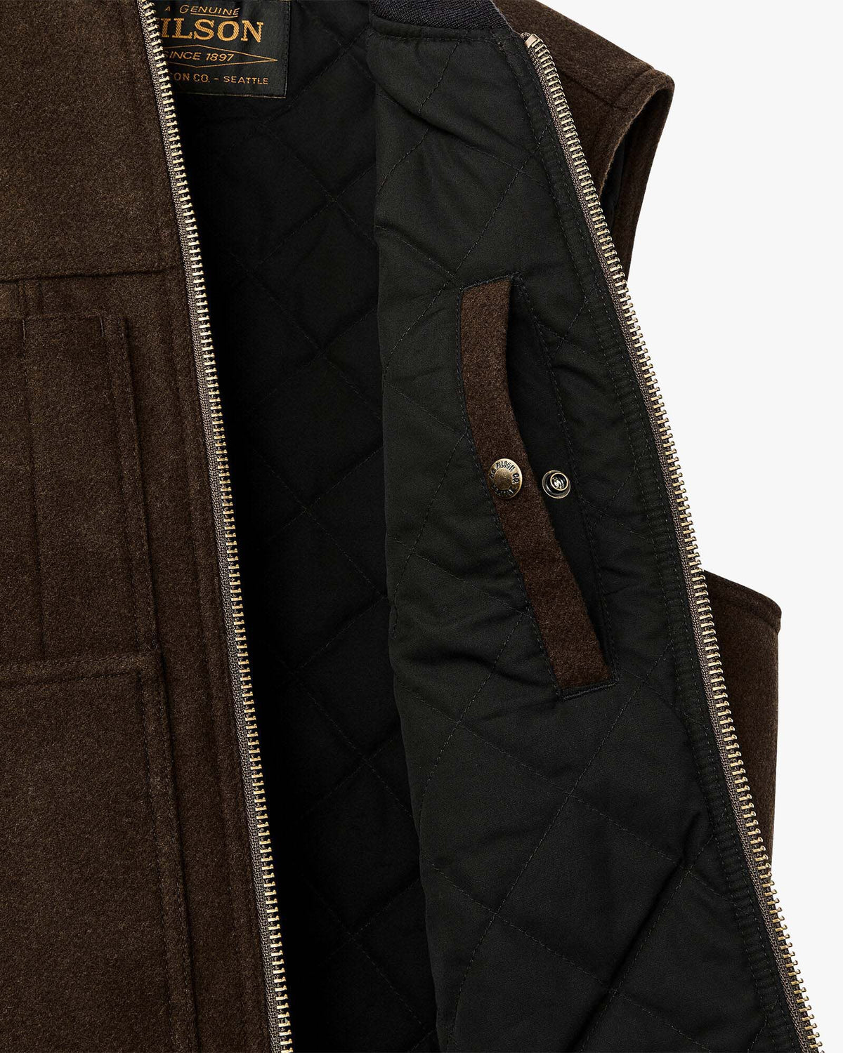 Filson Spokane Insulated Work Vest - Beaver Brown | Filson Jackets & Coats | Jeanstore