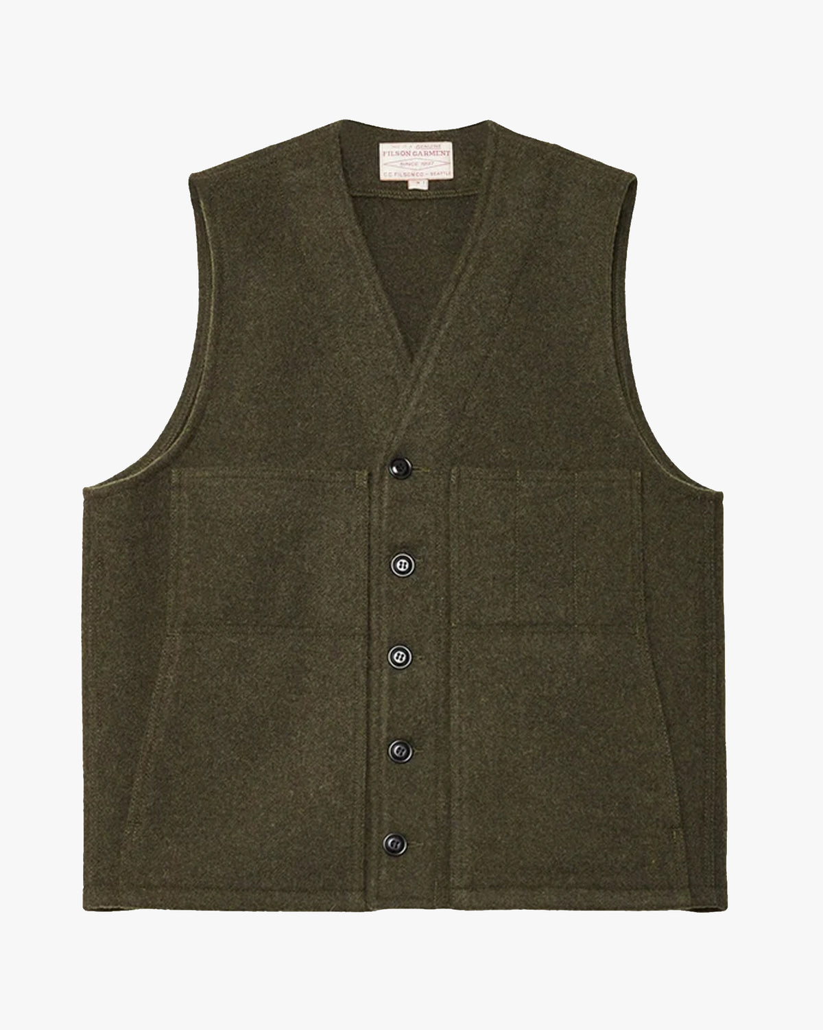 Filson Mackinaw Wool Vest - Forest Green