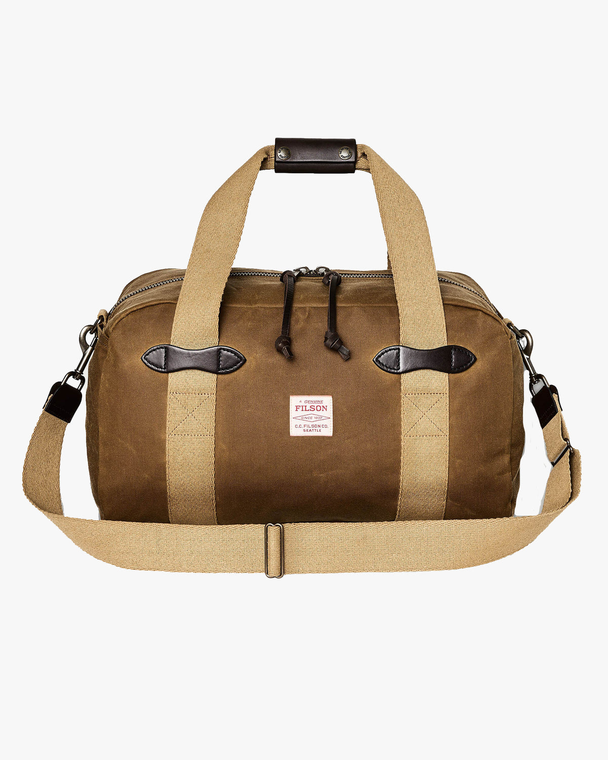 Filson Small Tin Cloth Duffle Bag - Dark Tan | Filson Bags | JEANSTORE