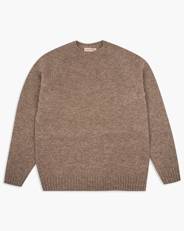 Filson Irish Wool 5-Gauge Sweater - Natural / Brown Melange