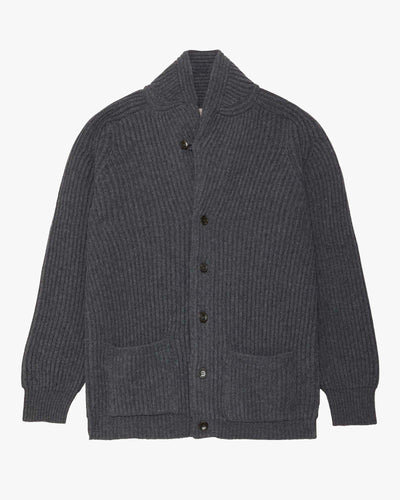 Filson Bristol Cardigan Sweater - Medium Grey Melange