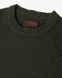Filson Cascade Rib Crewneck Sweater - Pine Green