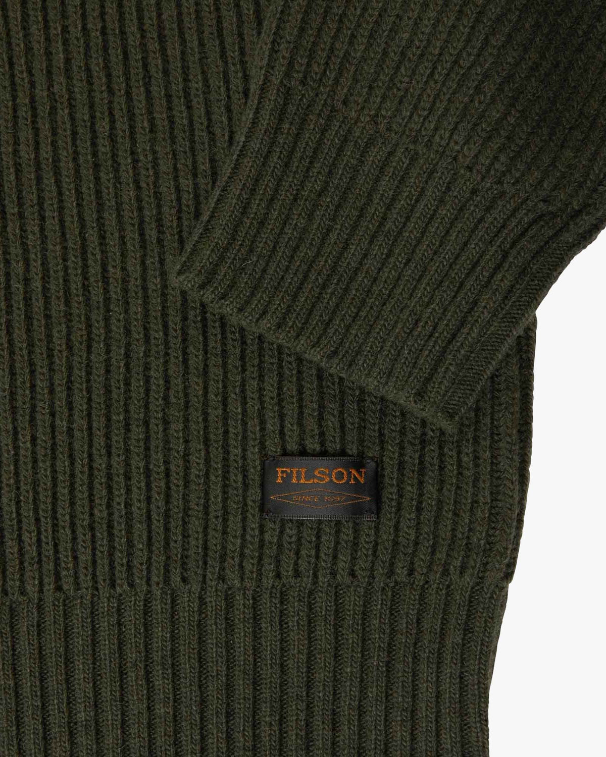 Filson Cascade Rib Crewneck Sweater - Pine Green