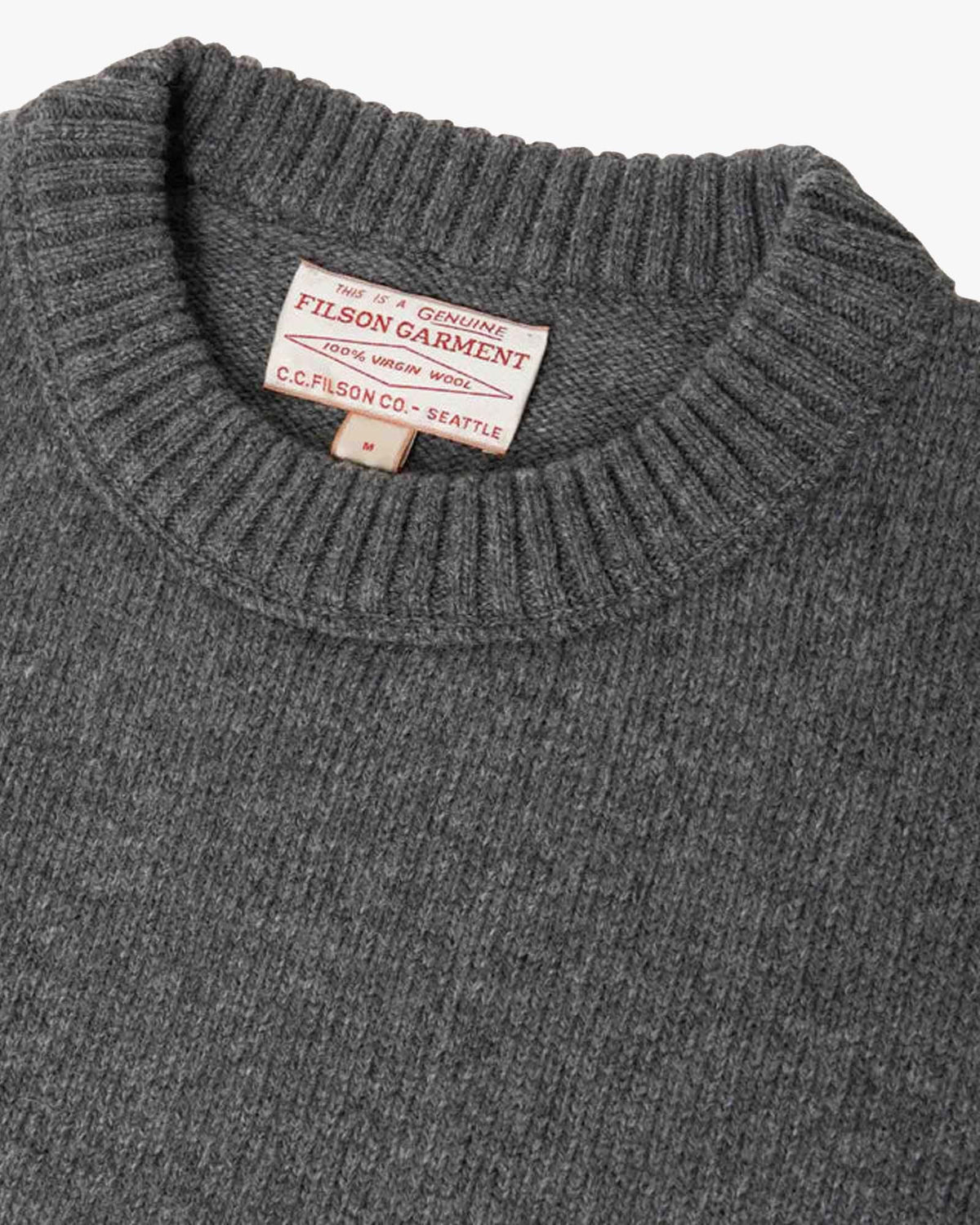 Filson Tacoma Crewneck Sweater - Medium Grey Melange