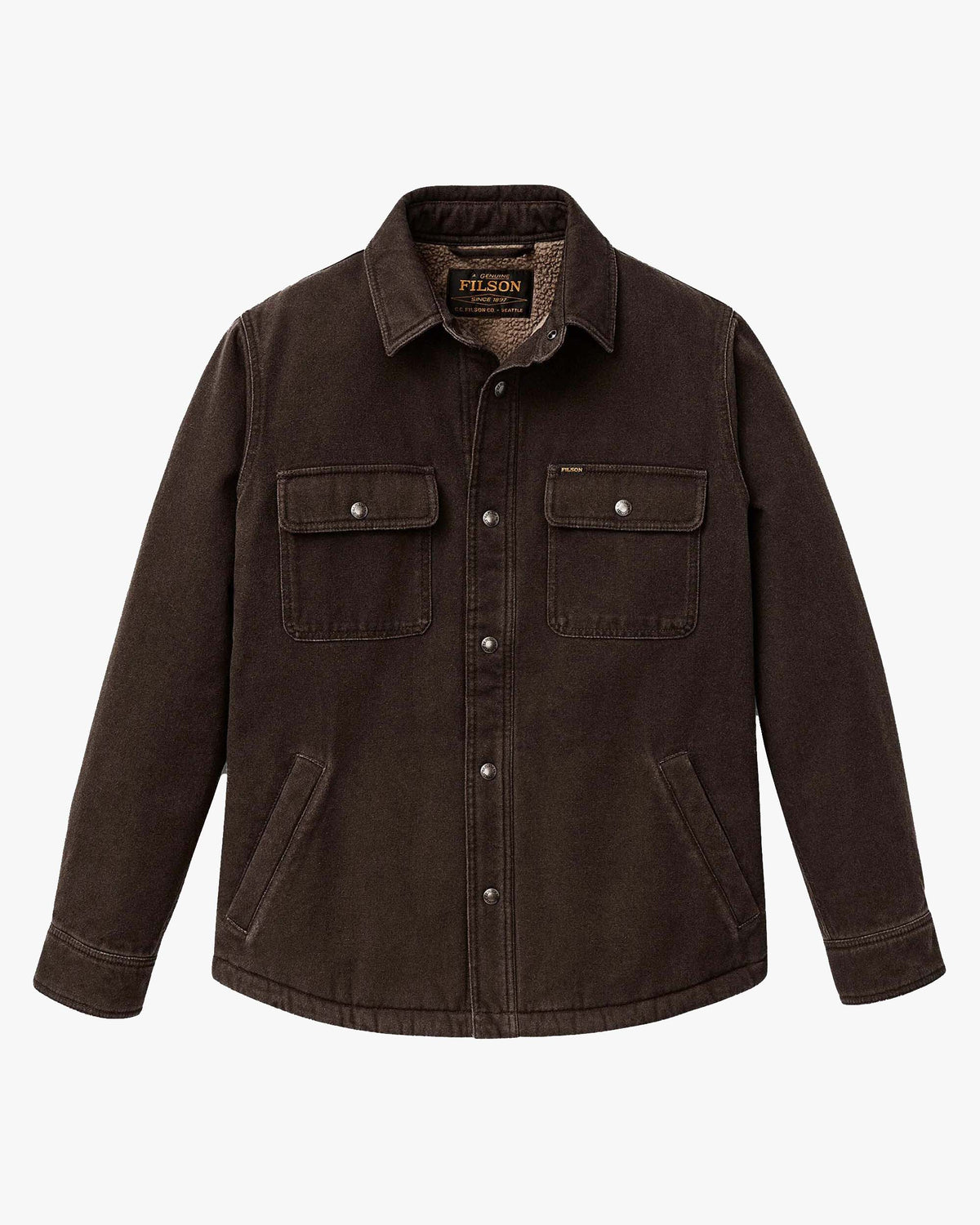 Filson Fleece Lined Jac-Shirt - Dark Brown | Filson Jackets & Coats | Jeanstore