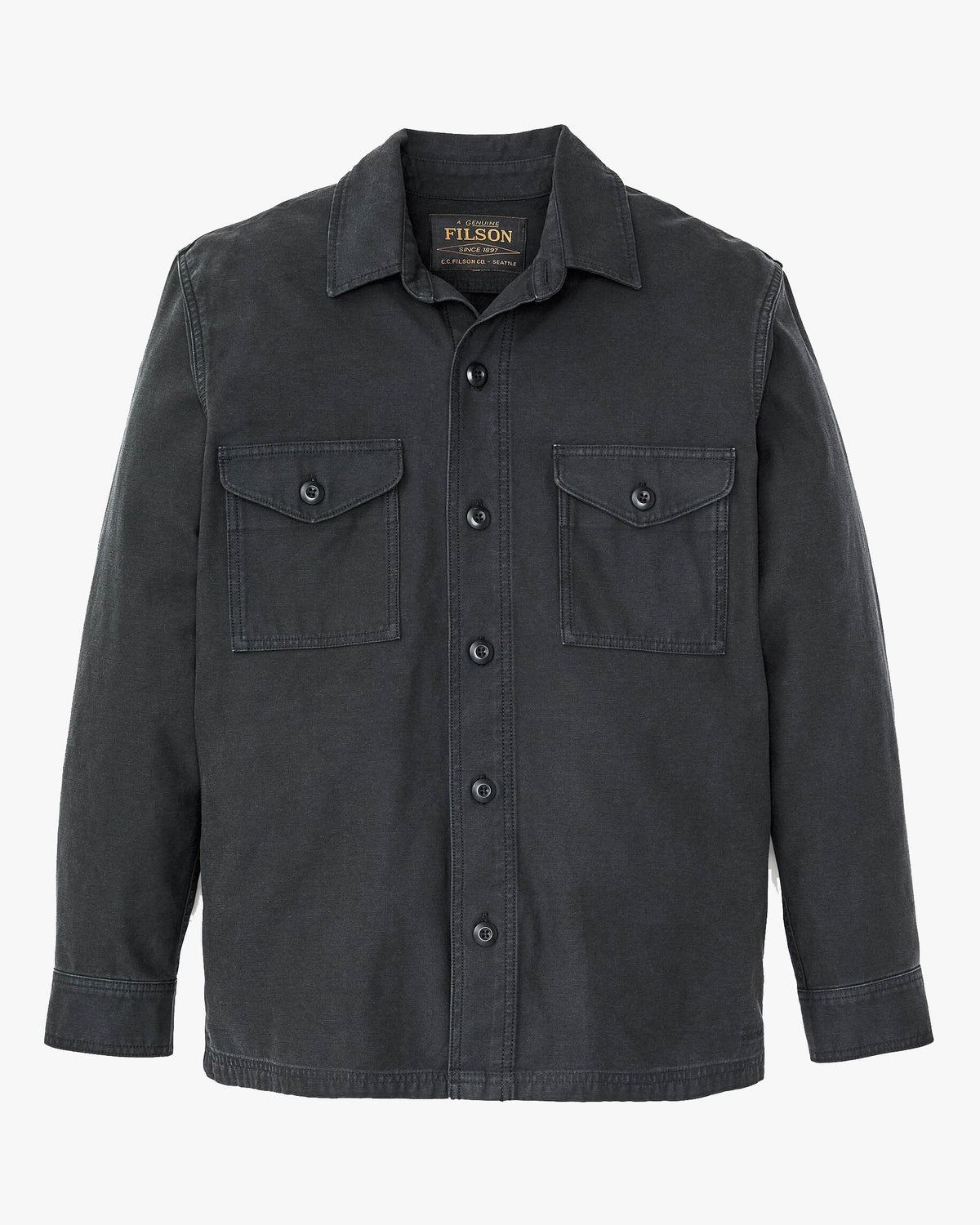 Filson Reverse Sateen Field Jac-Shirt - Washed Faded Black