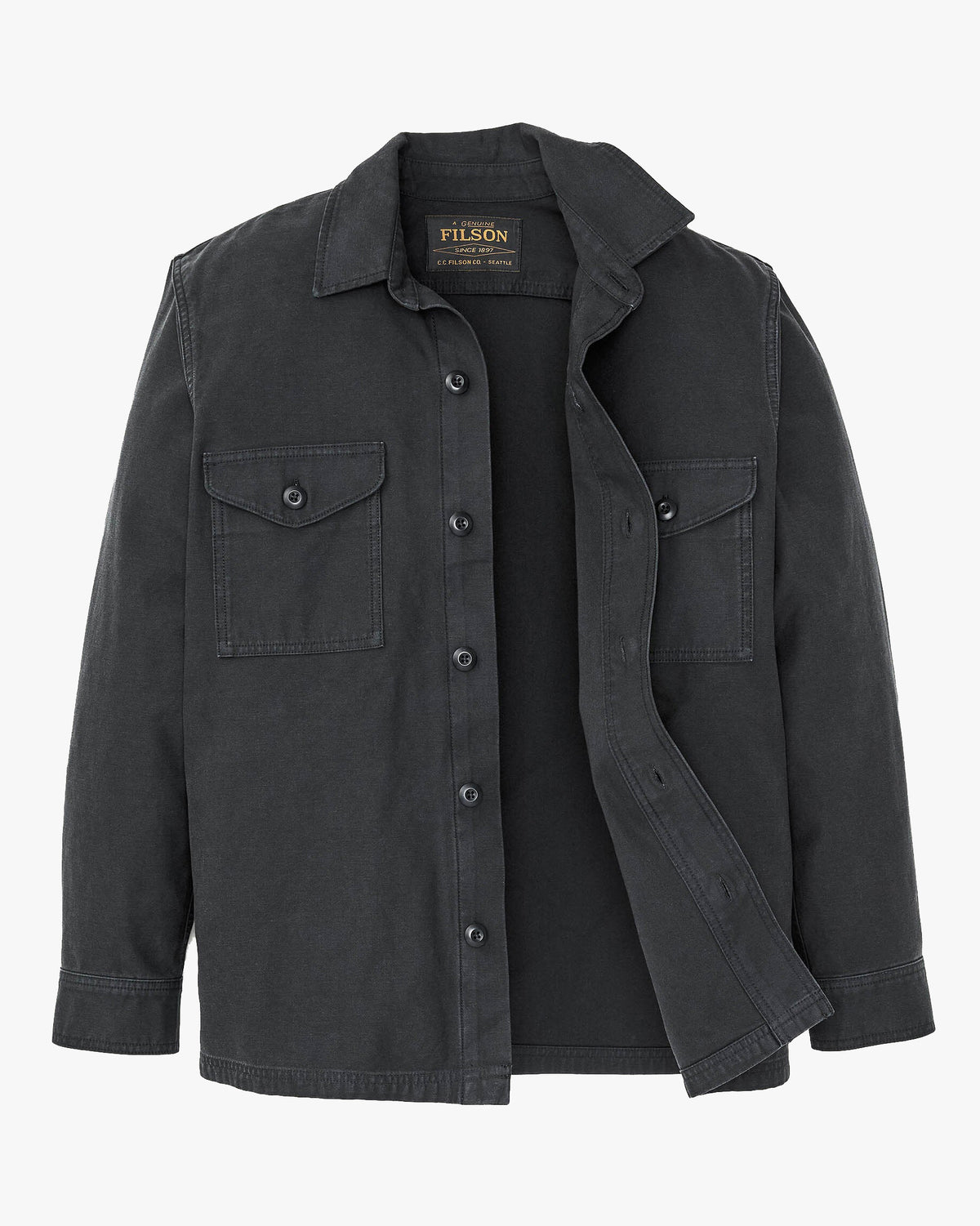 Filson Reverse Sateen Field Jac-Shirt - Washed Faded Black
