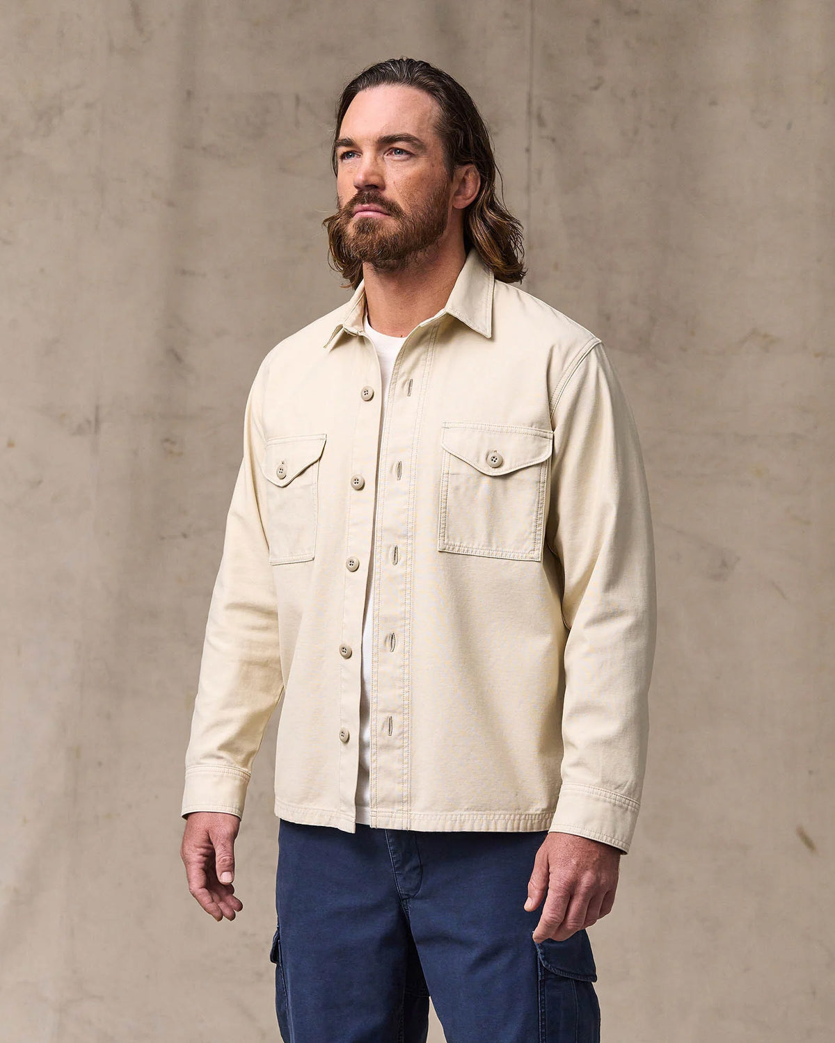 Filson Reverse Sateen Field Jac-Shirt - Washed Oatmeal