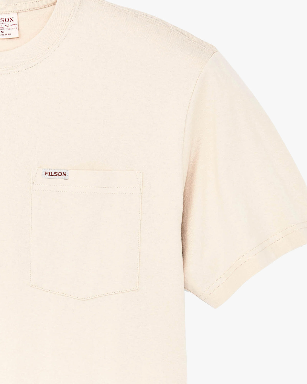Filson S/S Outfitter Pocket Tee - Natural | Filson T Shirts | JEANSTORE