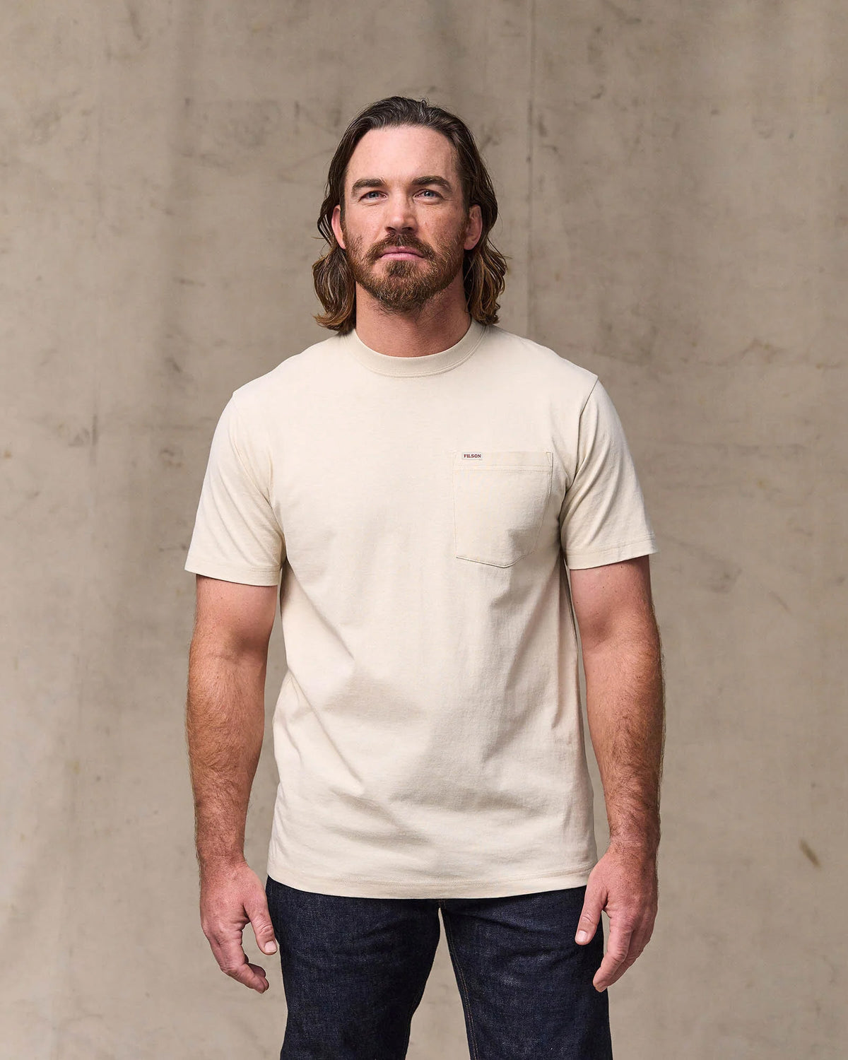 Filson S/S Outfitter Pocket Tee - Natural | Filson T Shirts | JEANSTORE