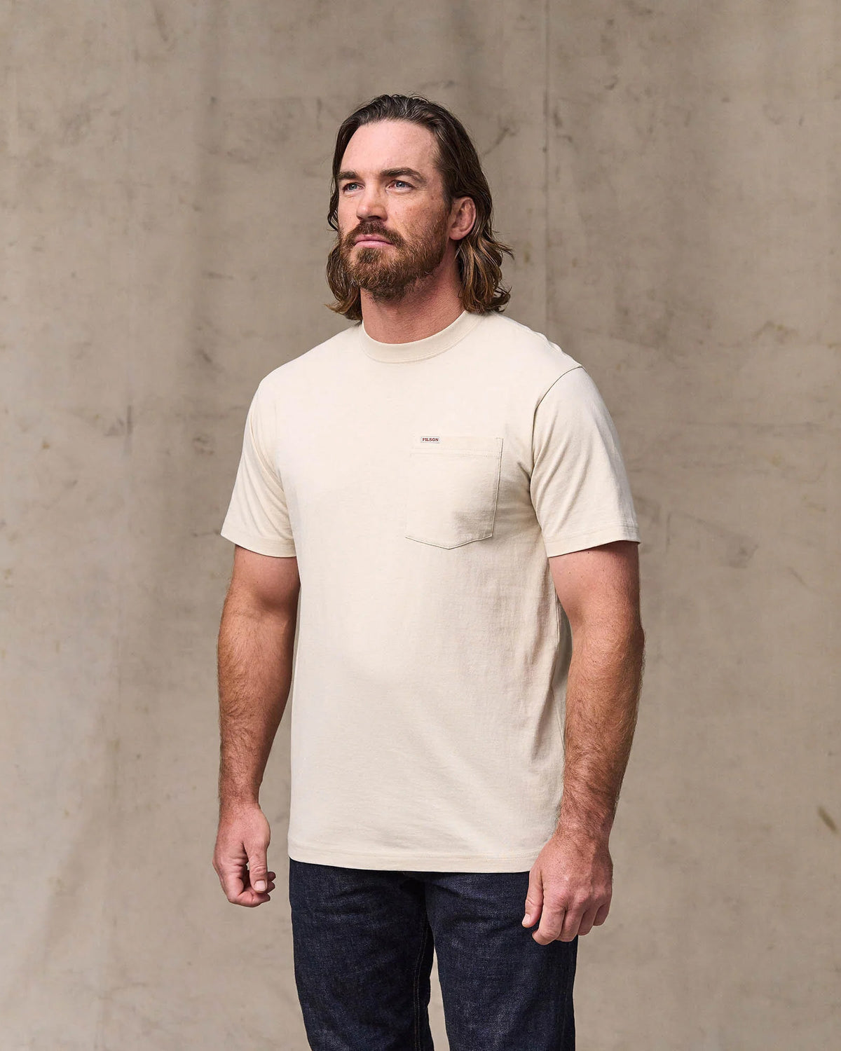 Filson S/S Outfitter Pocket Tee - Natural | Filson T Shirts | JEANSTORE