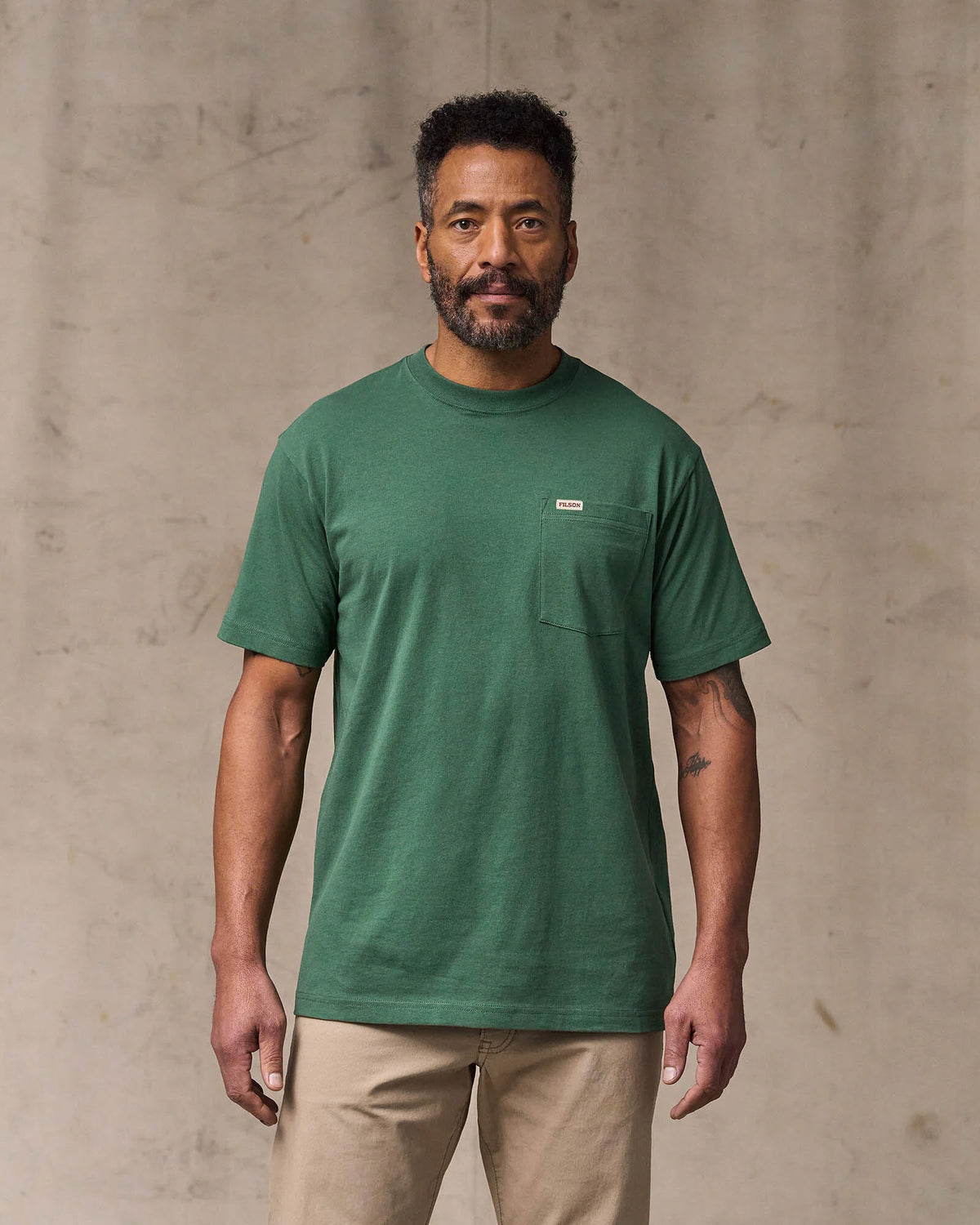 Filson S/S Outfitter Pocket Tee - Olive Green | Filson T Shirts | JEANSTORE