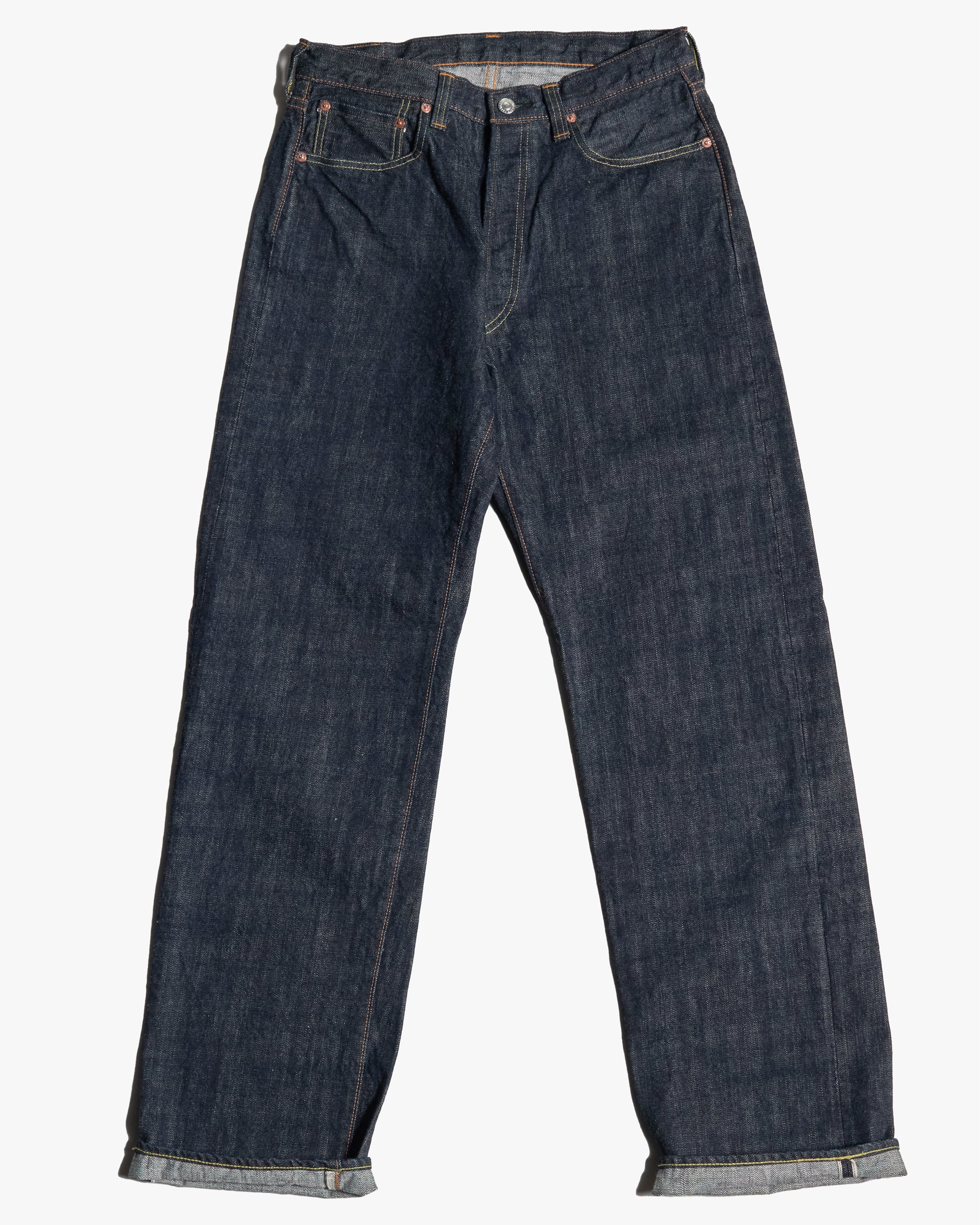 FOB Factory F143 Relaxed Straight 14oz Selvedge Means Jeans - Onewash FOB Factory F143 Relaxed Straight 14oz Selvedge Means Jeans - Onewash