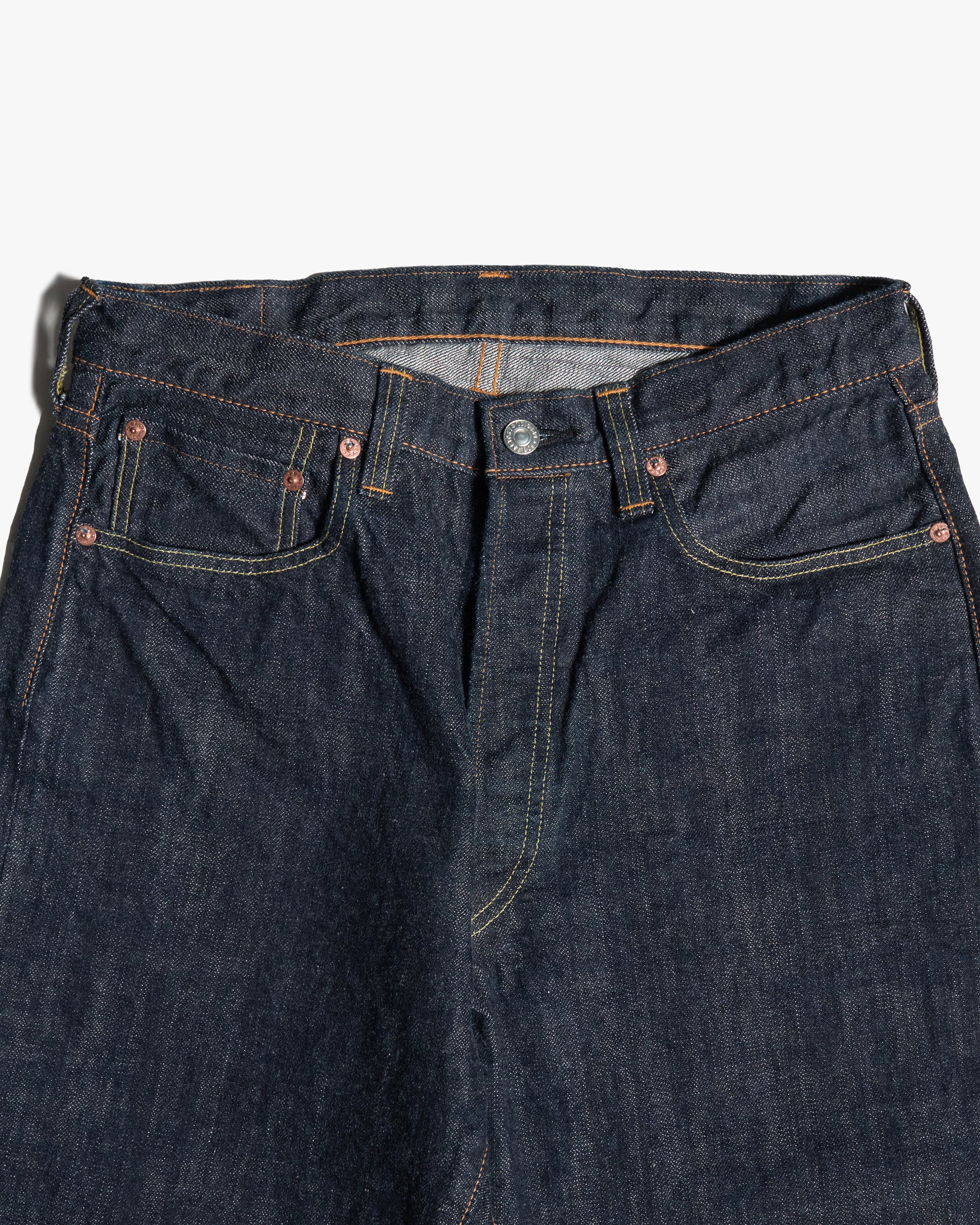 FOB Factory F143 Relaxed Straight 14oz Selvedge Means Jeans - Onewash