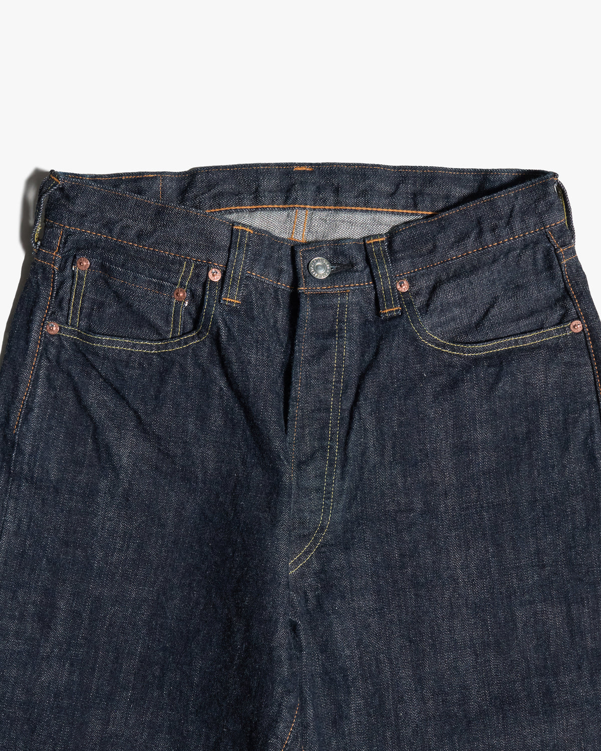 FOB Factory F143 Relaxed Straight 14oz Selvedge Means Jeans - Onewash