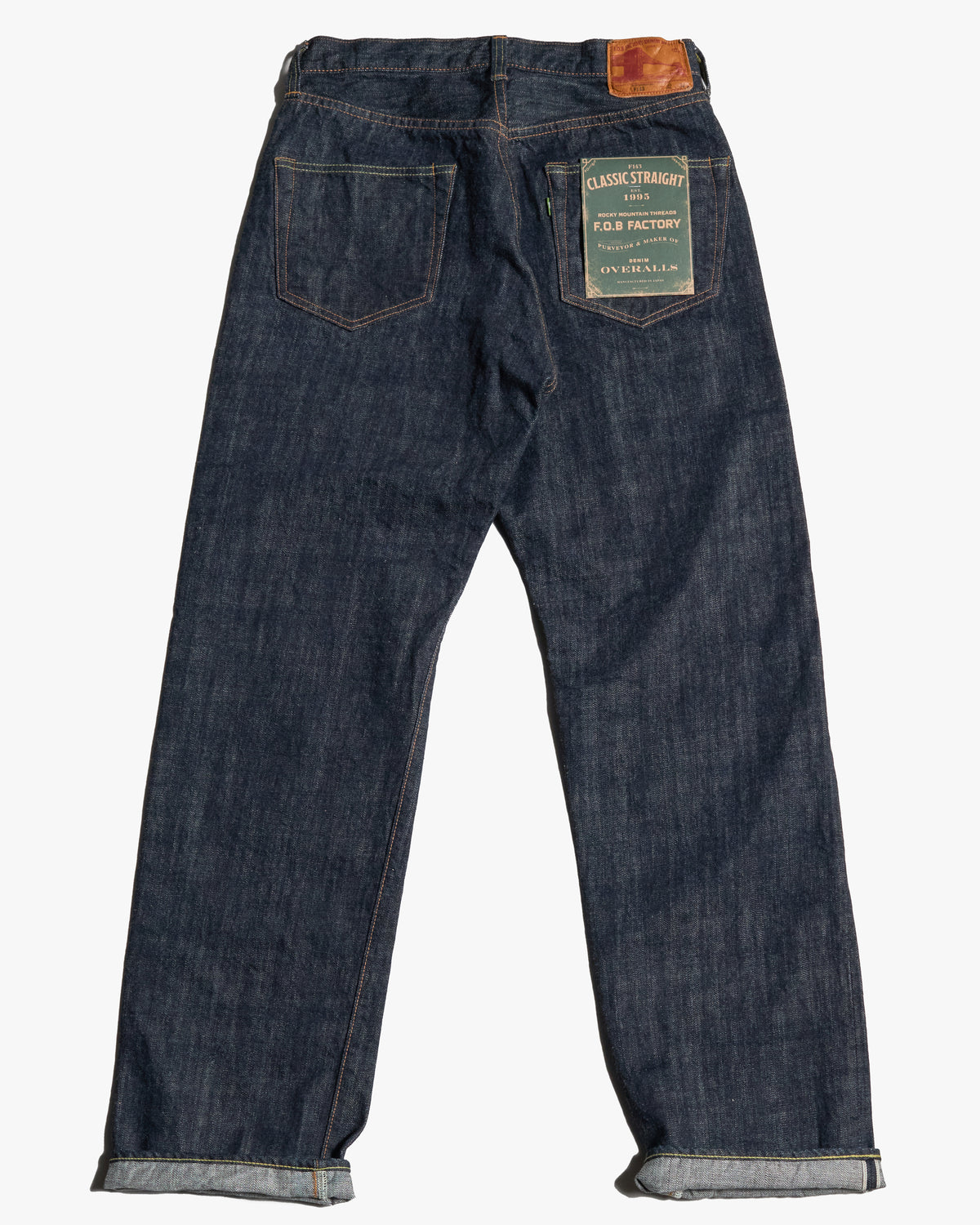 FOB Factory F143 Relaxed Straight 14oz Selvedge Means Jeans - Onewash