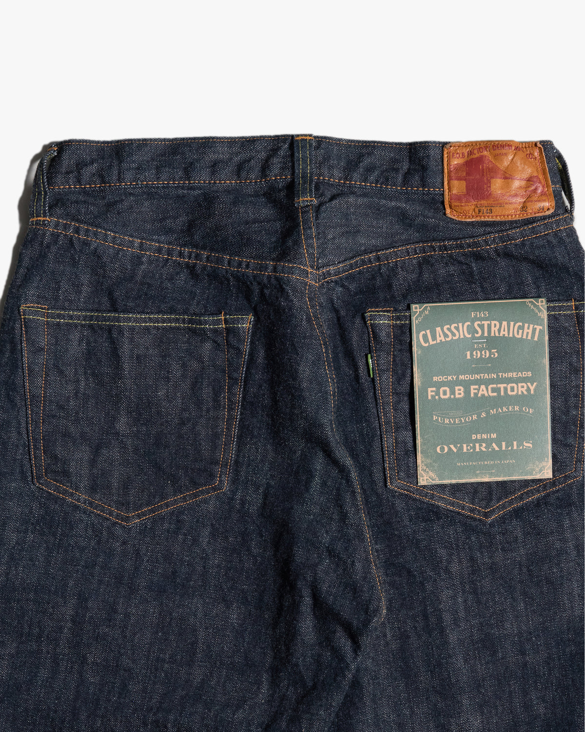 FOB Factory F143 Relaxed Straight 14oz Selvedge Means Jeans - Onewash