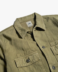 FOB Factory F2461 Herringbone Fatigue Jacket - Olive