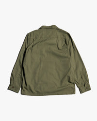 FOB Factory F3515 Open Collar Shirt - Olive
