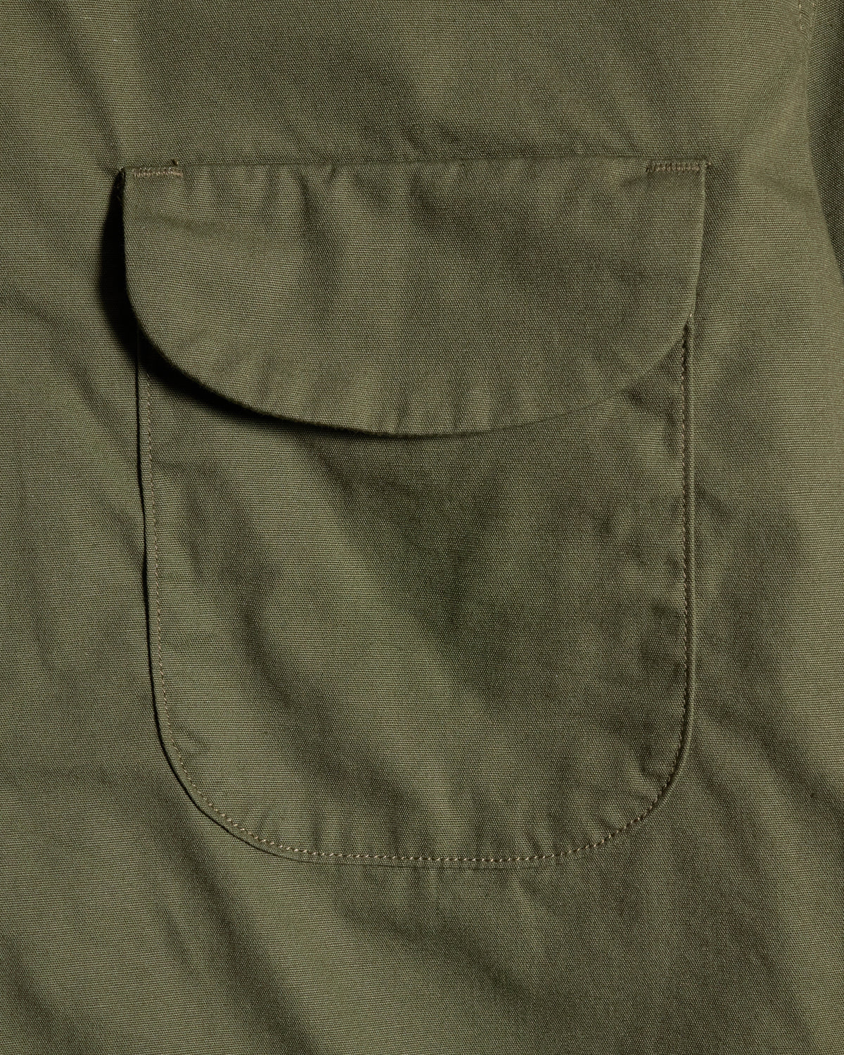 FOB Factory F3515 Open Collar Shirt - Olive