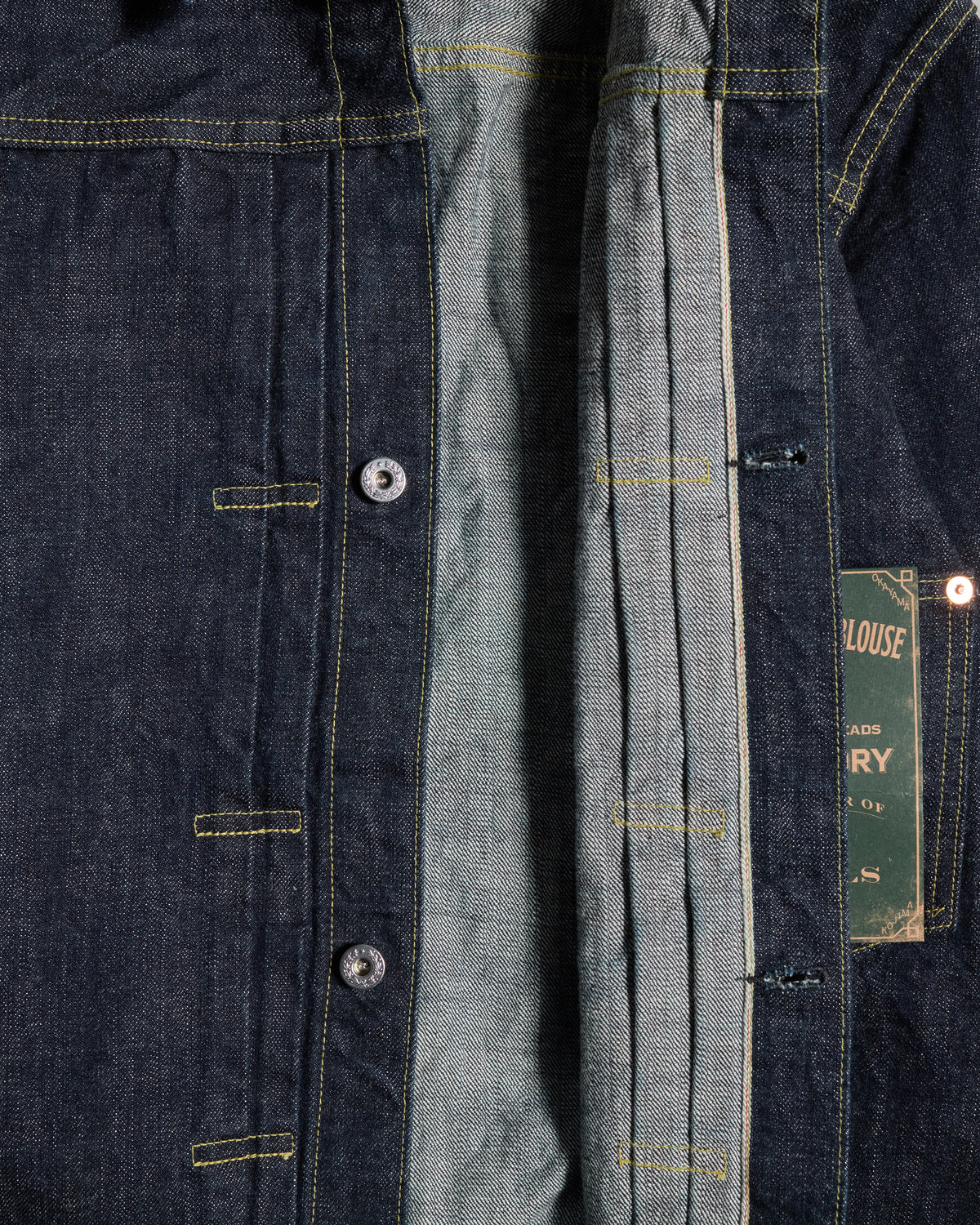 FOB Factory F2460 WWII 14oz Type 1 Selvedge Denim Jacket - Onewash | FOB Factory Jackets & Coats | JEANSTORE