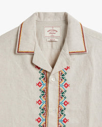 Portuguese Flannel Folclore Embroidery Shirt - Ecru