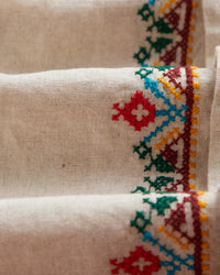 Portuguese Flannel Folclore Embroidery Shirt - Ecru