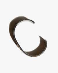 First Arrows BR-026 Silver 12mm Flat Hammered Arabesque Carved Bangle w/ K18 - Medium | First Arrows Jewellery | JEANSTORE