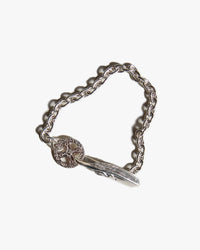 First Arrows BR-305 Feather Hook w/ Medicine Wheel Chain Bracelet - Small | First Arrows Jewellery | JEANSTORE