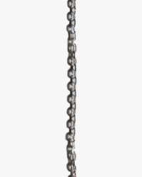 First Arrows O-062(3) Medium Silver Chain & P-004L Small Silver Feather Pendant - 60cm
