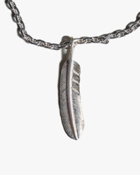 First Arrows O-062 Medium Silver Chain & P-519R Medium Silver Feather Pendant - 55cm | First Arrows Miscellaneous | JEANSTORE