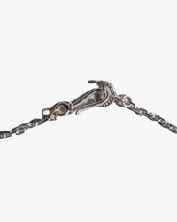 First Arrows O-063 Small Silver Chain & P-004R Small Silver Feather Pendant - 55cm