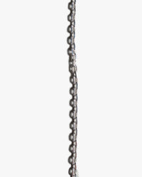 First Arrows O-063 Small Silver Chain & P-004R Small Silver Feather Pendant - 55cm