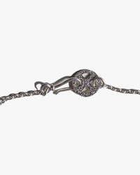 First Arrows O-063+P-234C Small Silver Chain w/ Medicine Wheel & P-704L Small K18 Silver Feather Pendant - 60cm | First Arrows Jewellery | JEANSTORE