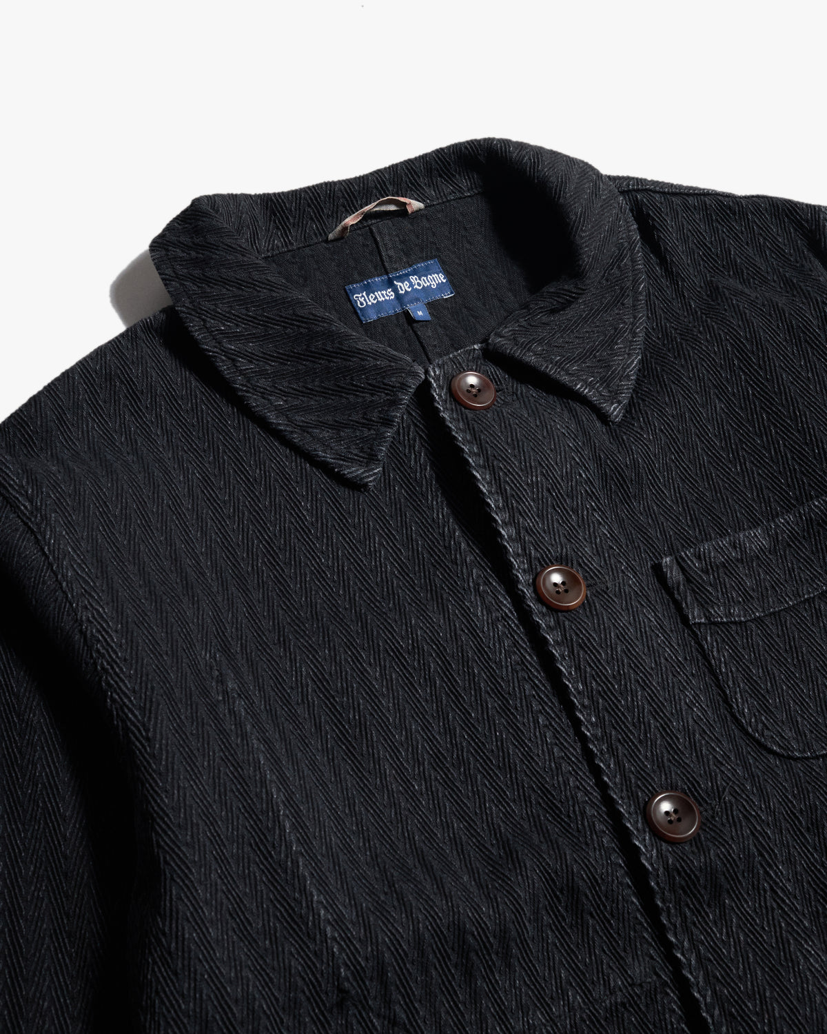 Fleurs De Bagne Le Bourgeron Sashiko Jacket - Black