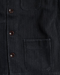 Fleurs De Bagne Le Bourgeron Sashiko Jacket - Black