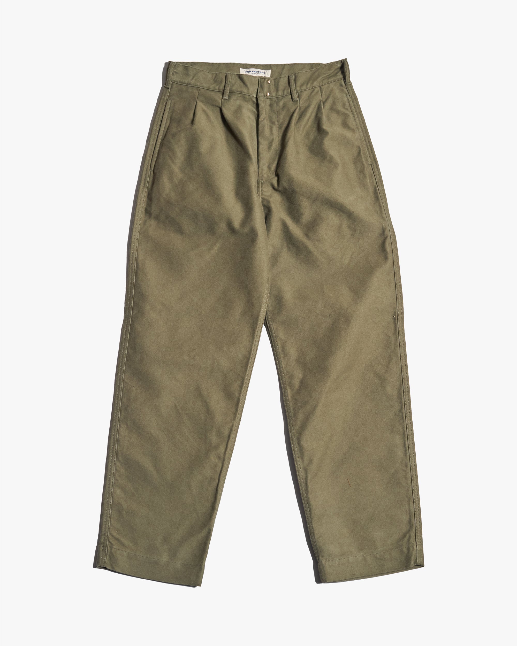 FOB Factory F0543 Heavy Moleskin Regular Fit Trousers - Olive