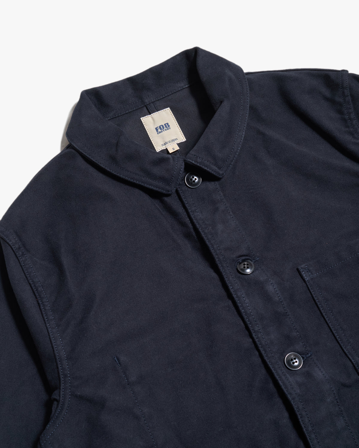 FOB Factory F2373 French Moleskin Jacket - Navy