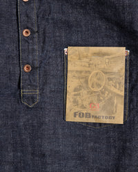 FOB Factory F2384 G3 Selvedge Denim Pullover Jacket - Onewash | FOB Factory Jackets & Coats | Jeanstore