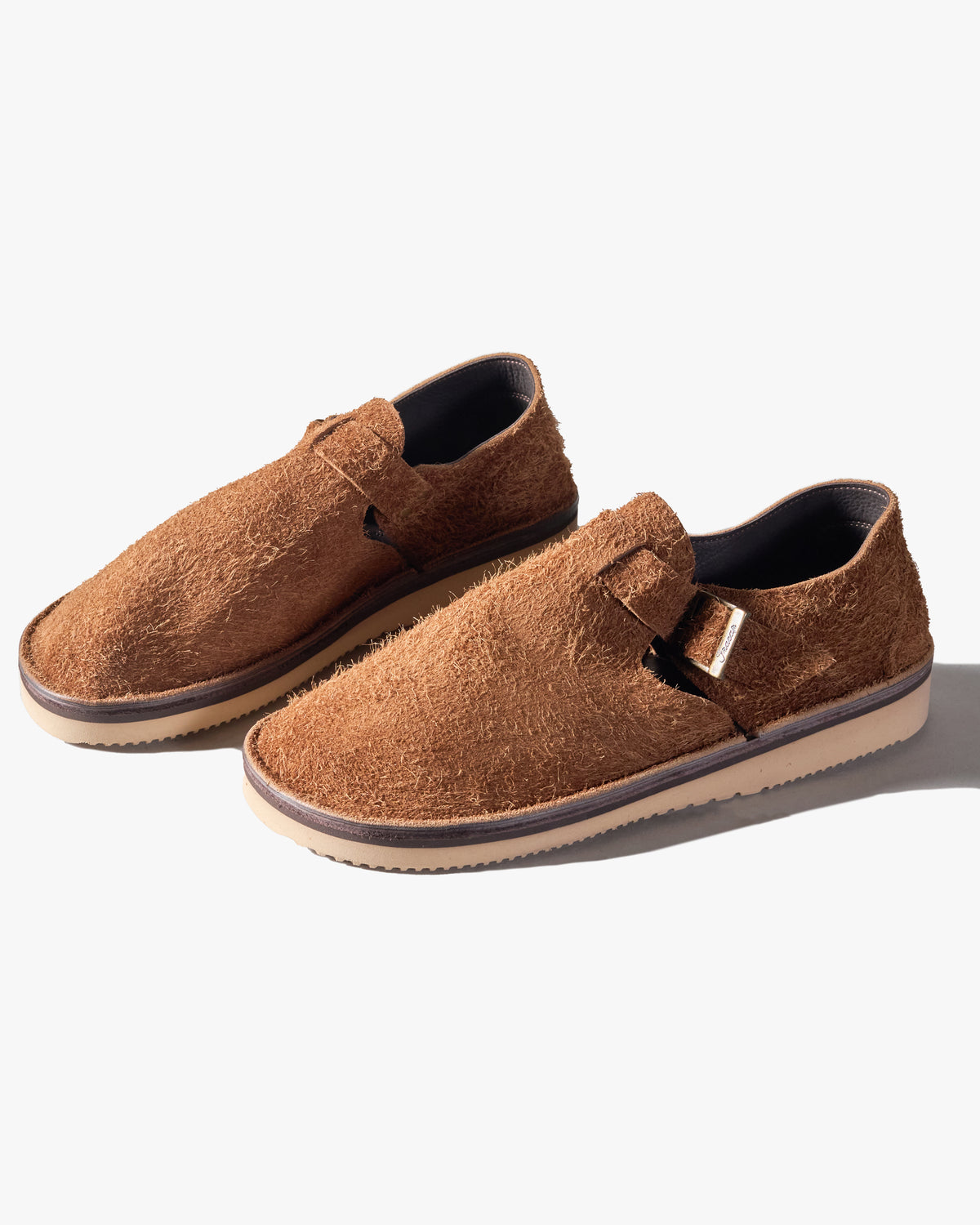 Fracap D152 JP Leather Sandals - Nappy 158 Brown Calf Suede / Beige Prunella Sole